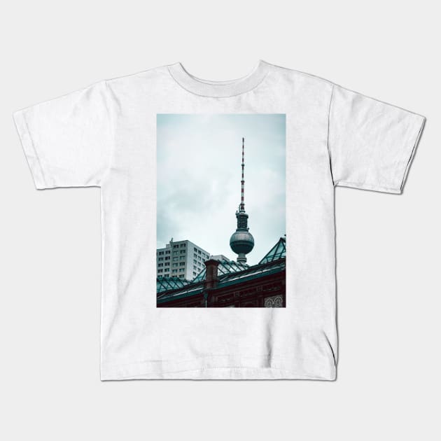 Berlin Cityscape. Alexanderplatz Kids T-Shirt by JJFarquitectos